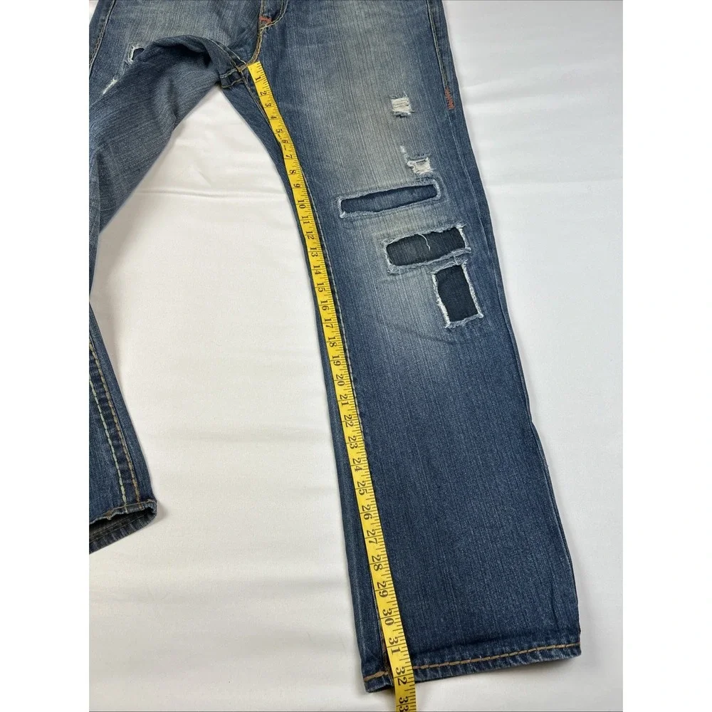 VTG True Religion Billy Super T Jeans 38x32 Made In USA Blue Denim Flare Bootcut
